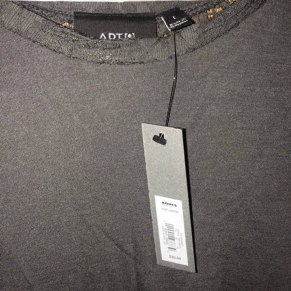 Apt 9 Gray Laced Tee - Picture 3 of 3